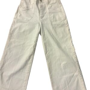 Paige Petite White Wide-Leg Anessa cropped Jeans -